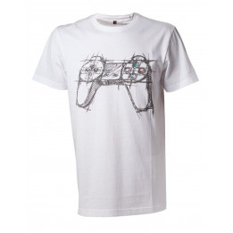 PLAYSTATION WHITE CONTROLLER TSHIRT M