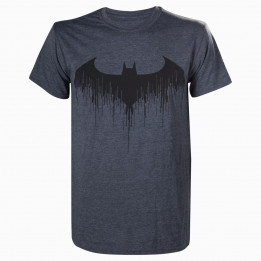 BATMAN ARKHAM KNIGHT BAT GREY TSHIRT M